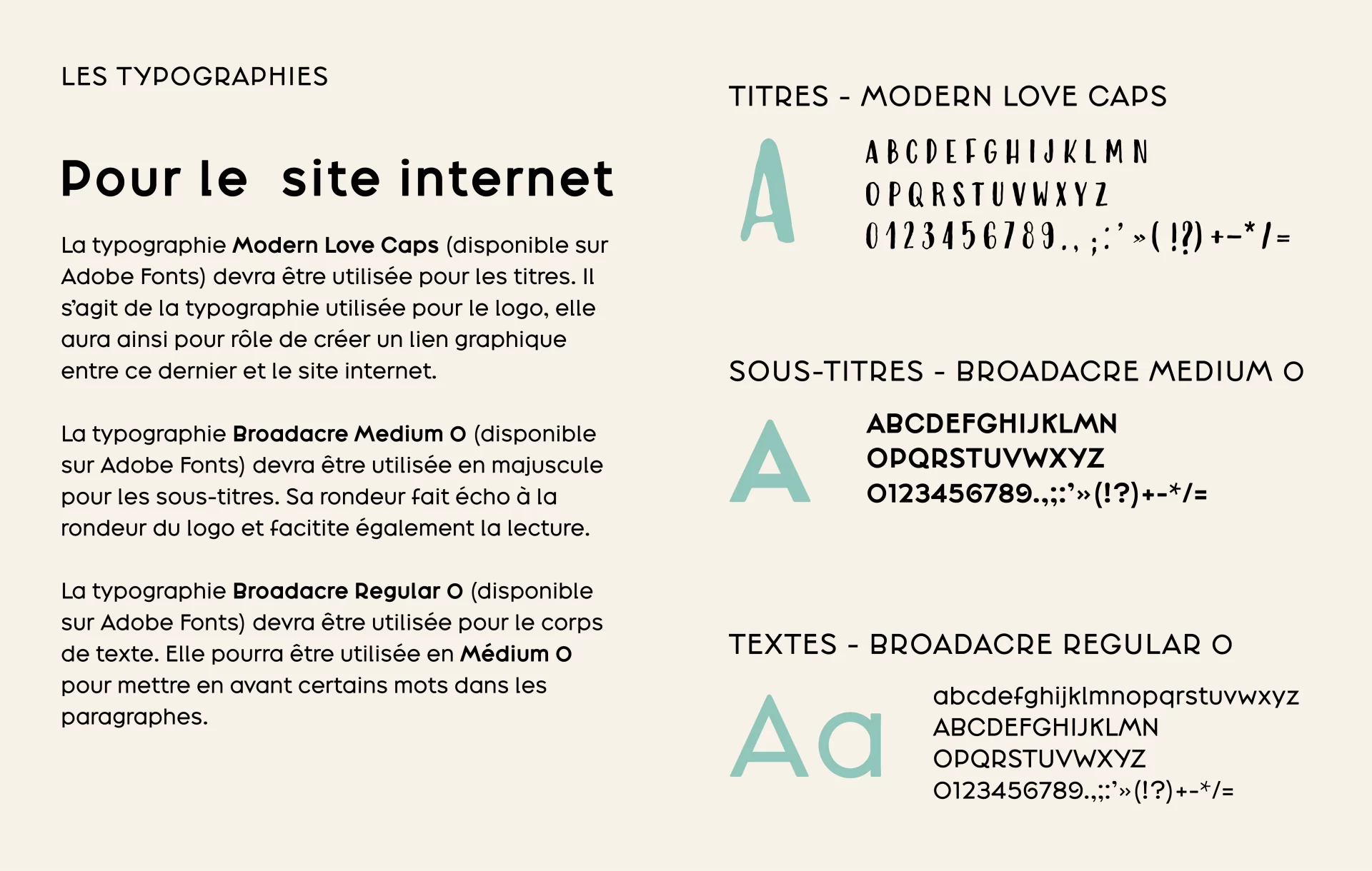 Charte Graphique 16 Typographies Site